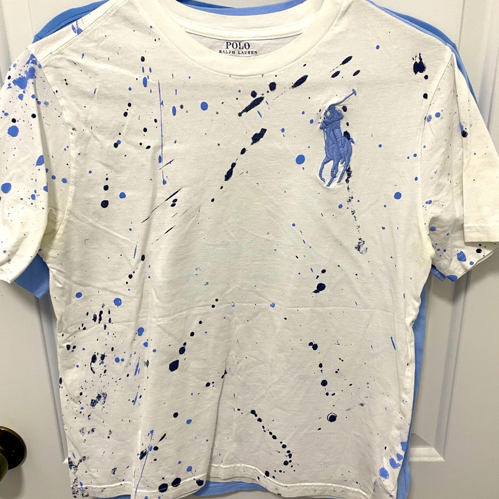 Polo t-shirt white short sleeve boys